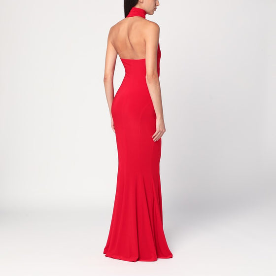 Norma Kamali Red turtleneck mermaid dress