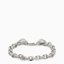  Emanuele Bicocchi Silver 925 skull chain bracelet