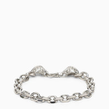  Emanuele Bicocchi Silver 925 skull chain bracelet