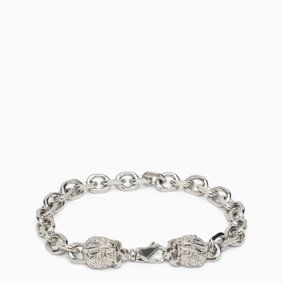 Emanuele Bicocchi Silver 925 skull chain bracelet