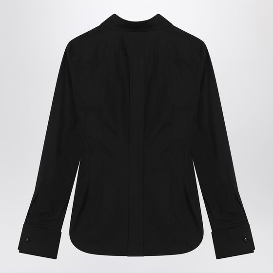 Max Mara Black cotton shirt with logo