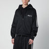 adidas Y-3 Black convertible sweatshirt with pinstripe pattern