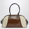 adidas by Wales Bonner Y-3 Brown/cream white leather bag with logo