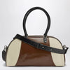 adidas by Wales Bonner Y-3 Brown/cream white leather bag with logo