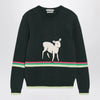 J.W. Anderson JW Anderson Dark green cotton sweater with sheep embroidery