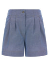 Moncler Grenoble Chambray Cotton Shorts