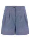 Moncler Grenoble Chambray Cotton Shorts