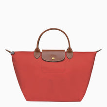  Longchamp Tomato coloured Le Pliage Original M bag