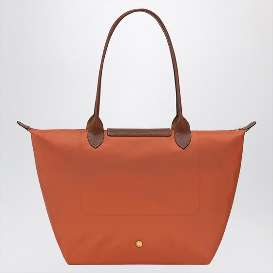 Longchamp Brick-coloured Le Pliage Original L bag