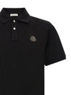 Moncler Leather Logo Patch Polo Shirt