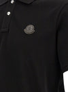 Moncler Leather Logo Patch Polo Shirt