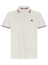 Moncler Tricolor Trim Polo Shirt