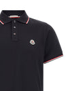 Moncler Tricolor Trim Polo Shirt