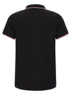 Moncler Tricolor Trim Polo Shirt
