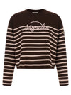 Moncler Striped Sweater With Embroidery