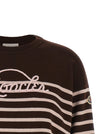 Moncler Striped Sweater With Embroidery