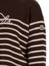 Moncler Striped Sweater With Embroidery