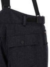 Moncler Grenoble Blue Denim Ski Bib Shorts