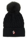 Moncler Grenoble Wool Beanie With Pon-pon