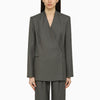 Loulou Studio Sandyato single-breasted grey viscose blazer