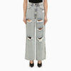 THE MANNEI Lathi blue wide denim jeans with wear