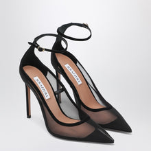  Aquazzura Love Affair 85 pumps in black suede and mesh
