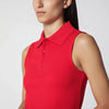 FLORE FLORE Lauren sleeveless organic cotton polo dress in Apple