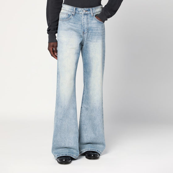 Basketcase Gallery Wide-leg light blue washed jeans