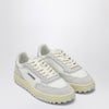 AUTRY White/grey leather and mesh low CLC trainer
