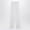 Sportmax Wide white cotton trousers