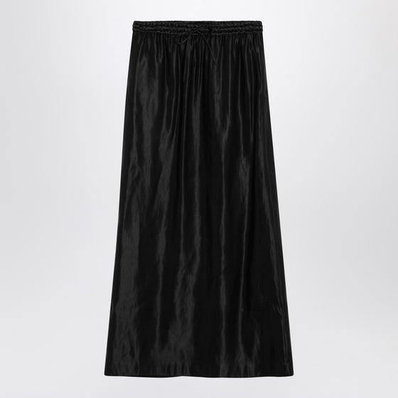 Loulou Studio Black skirt in linen and silk