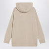 Max Mara Beige wool and cashmere knit hoodie