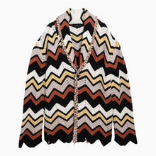  Alanui Cardigan in crochet zig zag multicolore