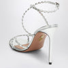 Aquazzura Love Struck silver sandals with crystals