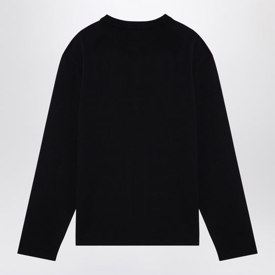 Tekla Black pyjama crew-neck sweater
