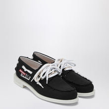  Magliano X D2 Black fabric boat shoes