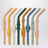 Liewood Pack of eight colorful silicone straws