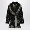Alanui Black Bandana jacquard cardigan
