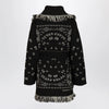Alanui Black Bandana jacquard cardigan