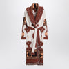 Alanui Long cardigan Icon Jacquard white/brown