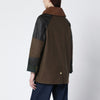 Barbour Allerston waxed jacket in olive green color-block