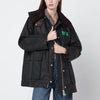 Barbour x GANNI Waxed duffle coat with tartan details