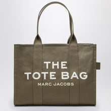  Marc Jacobs Slate green canvas large Tote Bag