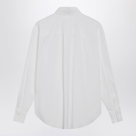 Brunello Cucinelli White shirt with Shiny Flap Detail