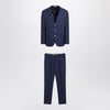Brunello Cucinelli Blue single-breasted wool suit
