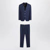 Brunello Cucinelli Blue single-breasted wool suit
