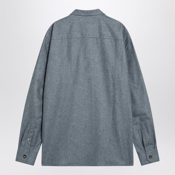 Brunello Cucinelli Shirt grey cloud in wool