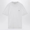 Brunello Cucinelli White T-shirt with faux layering effect