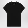 Brunello Cucinelli Black crew-neck T-shirt with pendant