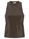 Brunello Cucinelli Dazzling Check Embroidery Top